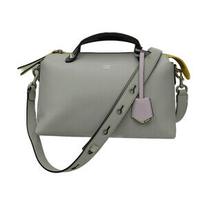 FENDI By the Way Shoulder Bag Handbag Gray Yellow Purple